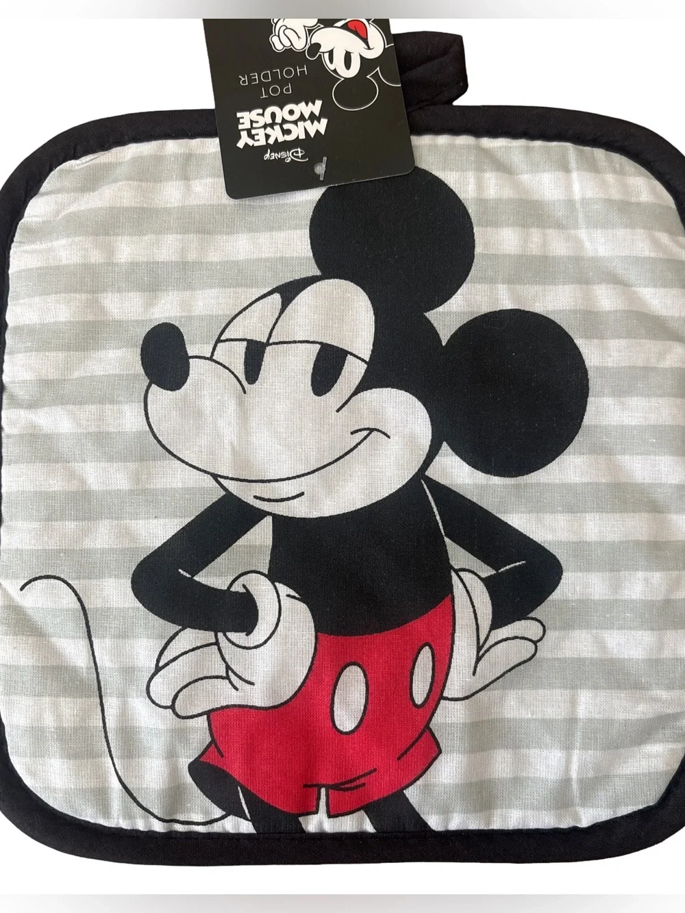 Disney Mickey Mouse Kitchen Mitt Pot Holders Set 3 PC GrayRed Yellow Black